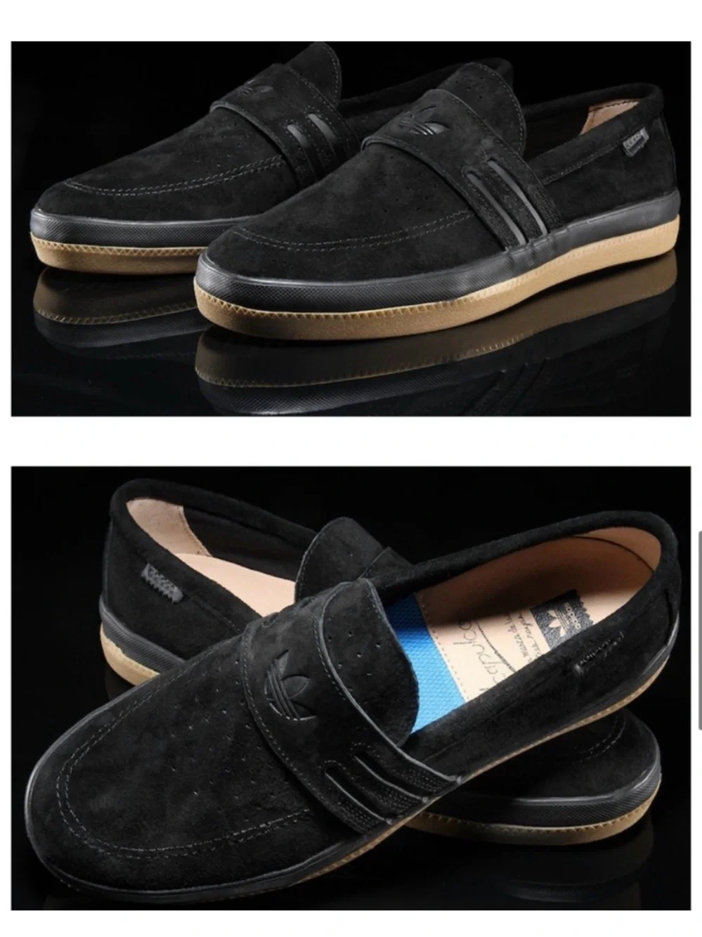 Adidas Acapulco Slip-on Black Suede Loafer Men’s US 9 Unisex